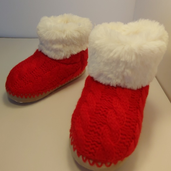 GAP Shoes Gap Toddler Girls Red Sweater Knit Slipper Bootie Poshmark